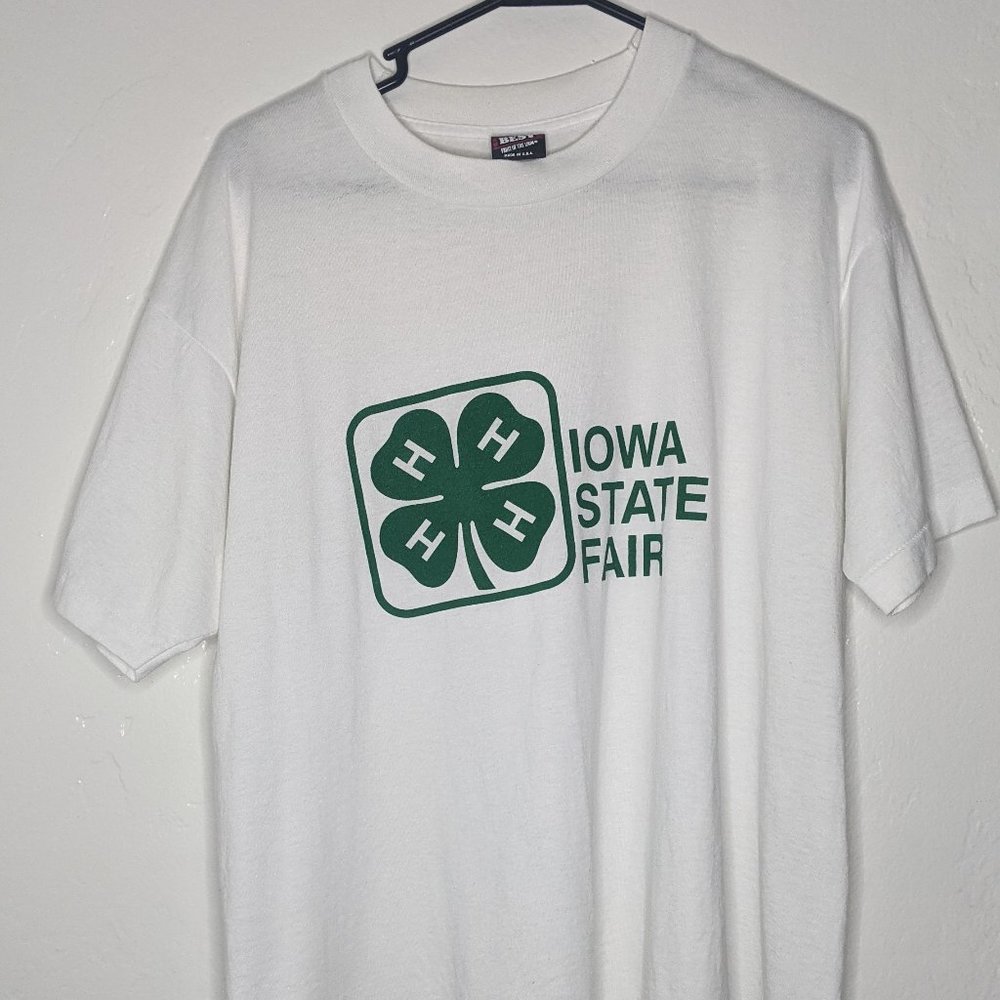 4H Iowa State Fair Vintage T Shirt BEST Tag SS